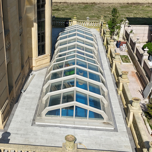 Système d'enclos rétractable électrique sur mesure à grande ouverture pour véranda, <span class=keywords><strong>solarium</strong></span> automatique en verre pour restaurant - Product Image 3