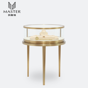 Vitrine d'exposition MASTER, présentoir à bijoux, vitrine en <span class=keywords><strong>verre</strong></span> de haute qualité, design rond, comptoir pour salon professionnel, foire, événement - Product Image 3
