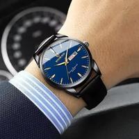 BINBOND B2238 2238 femmes hommes étanche calendrier Quartz haut de luxe Couple montre montres-bracelets bracelet en cuir dames homme montre
