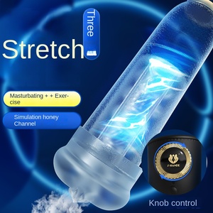 M001 Masturbator pria otomatis, pompa Penis TPE dengan getaran dan cangkir pesawat mainan seks dewasa untuk latihan peregangan grosir - Product Image 3