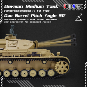 COOLBANK 1/16 Panzer IV <span class=keywords><strong>allemand</strong></span> Ausf. Tank moyen télécommandé F2, modèle de collection pour les passionnés de chars de la Seconde Guerre mondiale, MT - Product Image 5