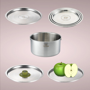 Pocketdream cao cấp 21-Piece thép không gỉ cắm trại Cookware <span class=keywords><strong>Set</strong></span> 3-ply đa nấu nồi với làm tổ lưu trữ xử lý - Product Image 5