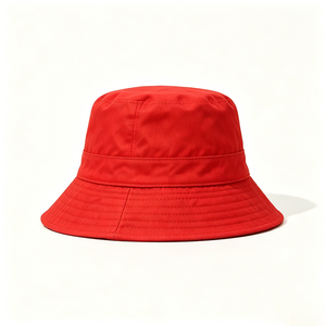 Sombrero de Pescador Rojo Liso al por Mayor, con Logotipo Personalizado, de Algodón, Unisex, de Ala Ancha, con Protección UV - Product Image 6