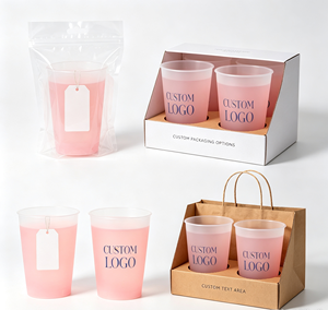 Gobelet de fête en plastique givré avec logo personnalisé, 12 oz, réutilisable, pour mariage, anniversaire, événement, usage quotidien - Product Image 4