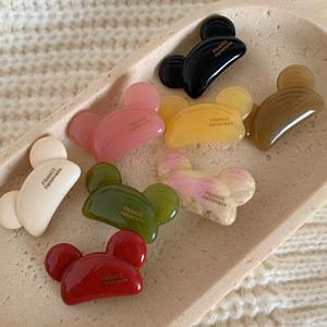 Cartone animato Topolino carino orso fermaglio per capelli per bambini marca Mini guscio nero pinza di alligatore personalizzato - Product Image 6