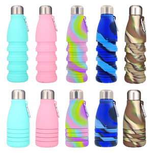 Botella de Agua Plegable de Silicona, Libre de BPA, a Prueba de Fugas, para Viajes al Aire Libre y Gimnasio - Product Image 5