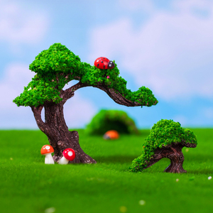 Micro paisaje simulación creativa árbol verde flor DIY jardinería bosque paisajismo accesorios pequeño ornamento - Product Image 4