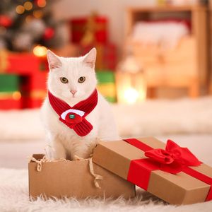 Écharpe de Noël rayée pour animaux de compagnie, écharpe en peluche mignonne de dessin animé pour chien, cadeau de Noël pour chiot, accessoires de Noël pour animaux de compagnie - Product Image 6