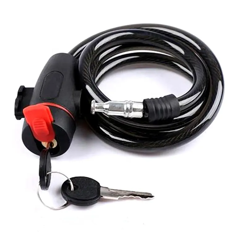 Hot selling anti-theft cast steel wire mountain bike bicycle cable lock with key