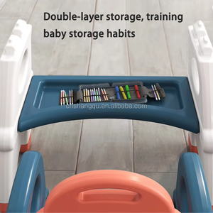 Mesa sensorial de actividades de plástico VSUCH para niños, juego largo para niños, juego de agua y arena, mesa y sillas para colorear para comer - Product Image 4