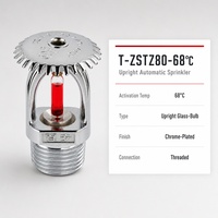 Kepala Sprinkler Pemadam Kebakaran Tegak DN15 1/2 Inch K5.6 Bohlam Kaca Peralatan Perlindungan Kebakaran