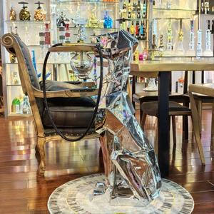 Chichas de grande taille en résine artisanale de style européen et américain, figurine de chien <span class=keywords><strong>Dubin</strong></span>, ensemble de chichas Shesha avec boîte cadeau - Product Image 5