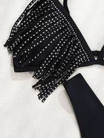 Franje Designer Badmode Zoom Bikini Kwastjes Badpak Dames Effen Glanzend Diamant Bikini Braziliaans Badpak Merk Bikini