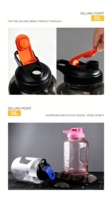Botellas de Agua de Plástico Grandes de 86 oz con Asa, para Gimnasio, Venta al por Mayor, Personalizadas, Libres de BPA, Deportivas, Ecológicas, para Exteriores, a Prueba de Fugas