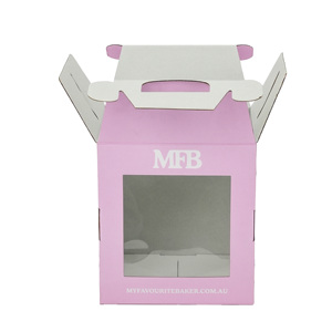 Scatola Personalizzata <span class=keywords><strong>per</strong></span> Torte e Dolci con Finestra Trasparente e Manico, Design a Gable <span class=keywords><strong>per</strong></span> Regali - Product Image 6