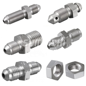 Sumeichi phụ tùng ô tô thép không gỉ chảy máu núm vú một chủ đề bleeder vít phanh Caliper ly hợp phù hợp Bộ chuyển đổi - Product Image 2