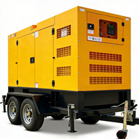 Générateur diesel portable durable de 40 kW 50 kVA, refroidi par eau, haute vitesse, station de charge mobile, pompe, alimentation électrique