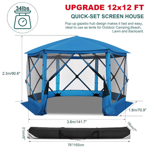 2-4 người tự động tán mái vòm Lều di động ngoài trời cắm trại gazebo với muỗi lưới gia đình Đảng bằng chứng Polyester - Product Image 4