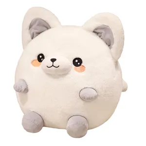 Doldurulmuş sevimli tasarım yumuşak yastık tilki kedi doldurulmuş hayvan peluş oyuncak
