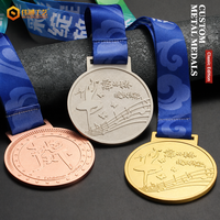 Médaille personnalisée en alliage de zinc, émail, pour compétition sportive, souvenir, événement d'entreprise, prix, vente en gros