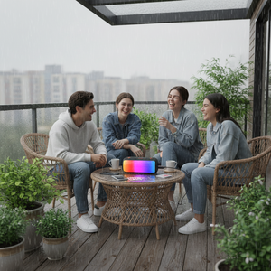 Altavoz Portátil con Bluetooth 5.3, Luces RGB, Emparejamiento TWS, Resistente al Agua IPX4, 12 Horas de Reproducción, Compatible con Tarjeta TF/USB/AUX <span class=keywords><strong>para</strong></span> DJ al Aire Libre - Product Image 2