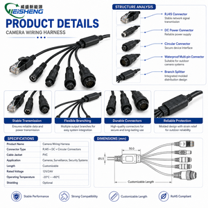 Arnés de Cableado Interno de Paso Pequeño para Cámara IP - Conjunto de Cable con Microconector para Seguridad - Product Image 3