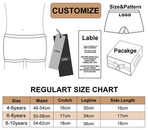 UOKIN cotone stampa cartone animato Boxer biancheria intima per bambini ragazze collant 4-10 età per bambini mutandine e Boxer - Product Image 6