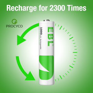 <span class=keywords><strong>Batterie</strong></span> rechargeable EBL <span class=keywords><strong>1000</strong></span> <span class=keywords><strong>mAh</strong></span> 3A EBL, lot de 4, 1,2 V, NI-MH, pour lampes de poche, jouets, applications médicales - Product Image 5