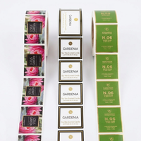 Rouleau d'étiquettes en feuille d'or pour emballages cosmétiques, soins de la peau, parfums, flacons, pots de crème – Autocollants étanches avec logo estampé à chaud pour étiquettes