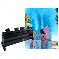 Canon à confettis pour révélation du sexe, machine à poudre DMX télécommandée, lanceur électronique à 4 trous pour le Nouvel An et les fêtes d'Halloween