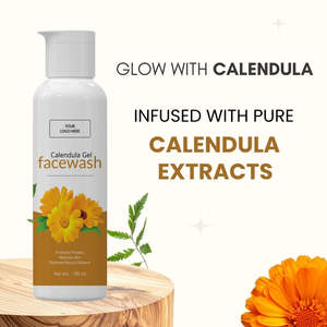 Nouveau GEL NETTOYANT VISAGE À LA CALÉNDULA Blanchissant Nettoyage en profondeur pour les femmes Tous types de peau Répare les cellules cutanées endommagées Restaure - Product Image 4