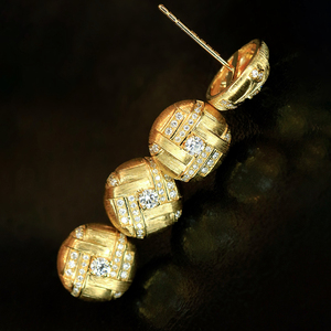 Aazuo, joyería de 18K, oro blanco sólido Au750, diamantes naturales reales, pendientes con forma de flecha, regalo para mujer, fiesta de boda, AU750 - Product Image 4