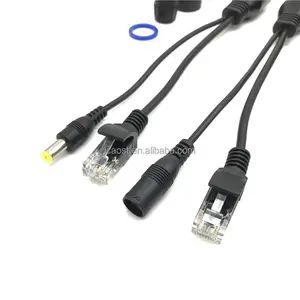 방수 RJ45 플러그 POE 분배기 키트 전원 이더넷 poe 카메라 어댑터 2.1*5.5mm dc 잭 poe 커넥터 인젝터