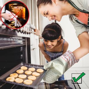 Gants de cuisine en silicone imperméables et résistants à la chaleur pour four et micro-ondes - Product Image 5