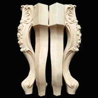 Pieds de table en bois massif de style Queen Anne/victorien, bon prix, pieds de meubles sculptés, salle à manger, cuisine, hôtel, salon, style européen