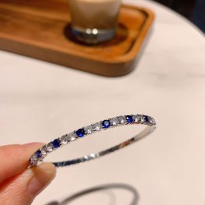 Exquisite Jewelry Eco-friendly <b>Copper</b> Multicolor Zircon Fine Cuff <b>Bangles</b> for Premium Refined Everyday Elegant - Product Image 4
