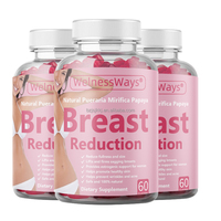 WelnessWays Gummies Naturels à Base de Plantes pour Réduire et Raffermir la Poitrine, Brûleur de Graisse, Réducteur de Taille de Poitrine pour Femmes