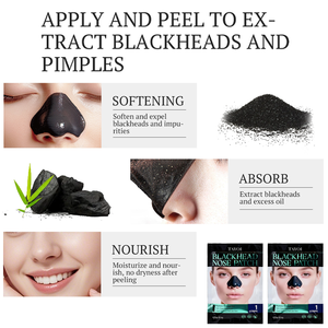 Bandes nettoyantes pour le nez <span class=keywords><strong>en</strong></span> charbon de bambou à marque privée, élimination des points noirs, détoxification des pores, masque exfoliant pour le nez - Product Image 3