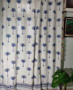 Diseño Étnico con Estampado Floral, Estampado a Mano en Bloque, Algodón, Protección Solar Total, Estilo Bohemio para Sala de Estar u Hotel - Product Image 4