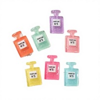Mini flacon de parfum en résine, breloque plate en forme d'animal, pour DIY, slime, coque de téléphone, décoration artisanale, 2 cm