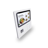 15.6 pouces support mural PC tout en un imprimante QR Code Scanner POS écran tactile self-service moniteur nourriture boisson distributeur automatique