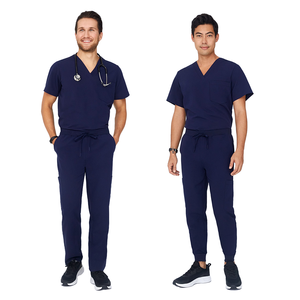 Uniformes Médicos de Alta Calidad para Hombre al por Mayor, Conjuntos de Uniformes Médicos de Jersey de Poliéster y Elastano Elástico para Uso Hospitalario - Product Image 3