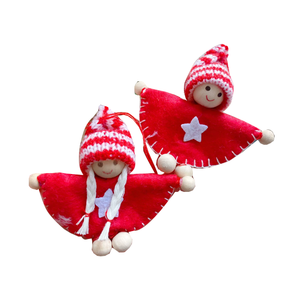 Bambola da elfo appesa, bambola da Goblin con testa <span class=keywords><strong>in</strong></span> legno di natale, bambola decorativa gnomo di natale - Product Image 6