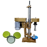 Machine semi-automatique de bouchage et de scellage pour bouteilles en verre de soda et bière gazeuses, avec bouchons métalliques et capsules couronne