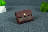 Dompet Kartu Kredit Kulit Paten Tipis Minimalis dengan Penutup Klip, Dompet Perjalanan Ringkas