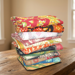 Lot indien brodé à la main Sari Patchwork Vintage Kantha Jeté Couvre-lit - Product Image 2