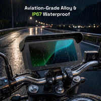 Caméra de tableau de bord pour moto Aoocci C6 Pro, nouveau modèle, avec GPS, CarPlay sans fil, Android Auto, TPMS avant et arrière, antivol pour moto