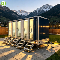 Remorque de toilettes mobiles d'extérieur entièrement scellée Goeasy, conçue pour les événements de mariage et les fêtes