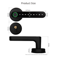 Serrure électronique à reconnaissance d'empreintes digitales, déverrouillage par induction de la carte IC, téléphone portable, télécommande, appartement, serrures de porte intelligentes