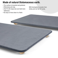 Tapis en Diatomite Absorbant Instantané Écologique Résistant à la Chaleur Séchage Rapide Antidérapant Lavable en Machine Minimaliste Rectangulaire